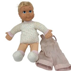 Vintage 1986 Playskool Kid Sister Doll Blonde Blue Eyes Pink Overalls 21 Inch